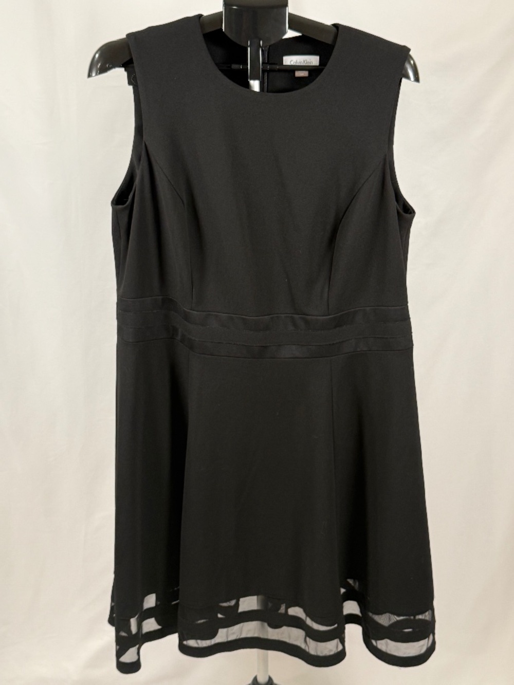 Calvin Klein Black Fit & Flare Dress 16W
